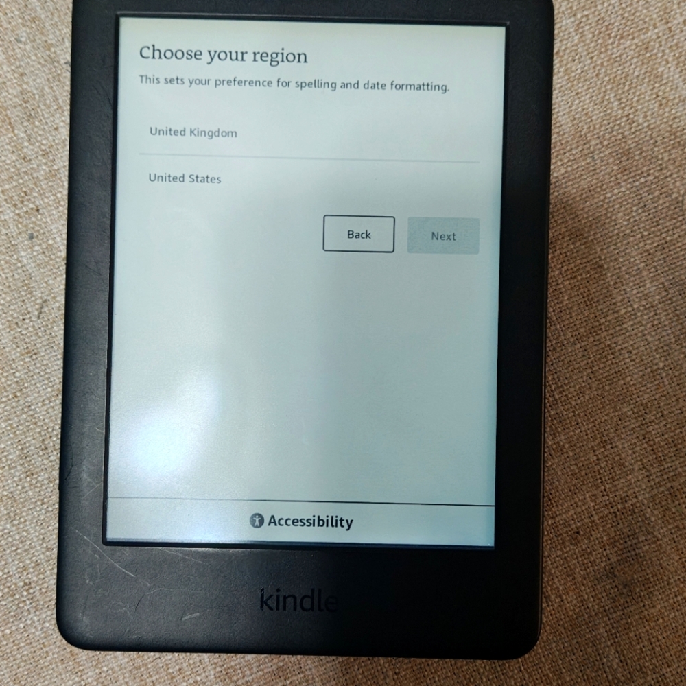 Kindle 10th generation with backlight